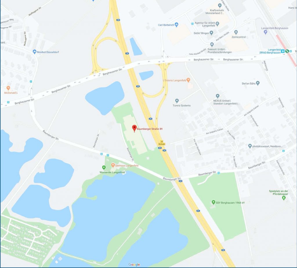 Eine Karte wo man den Kindergeburtstag in Langenfeld feiern kann.